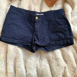 Blue floral pattern shorts